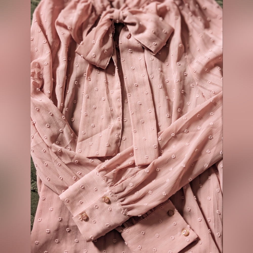 Dusty Pink Secretary Blouse 🌸
